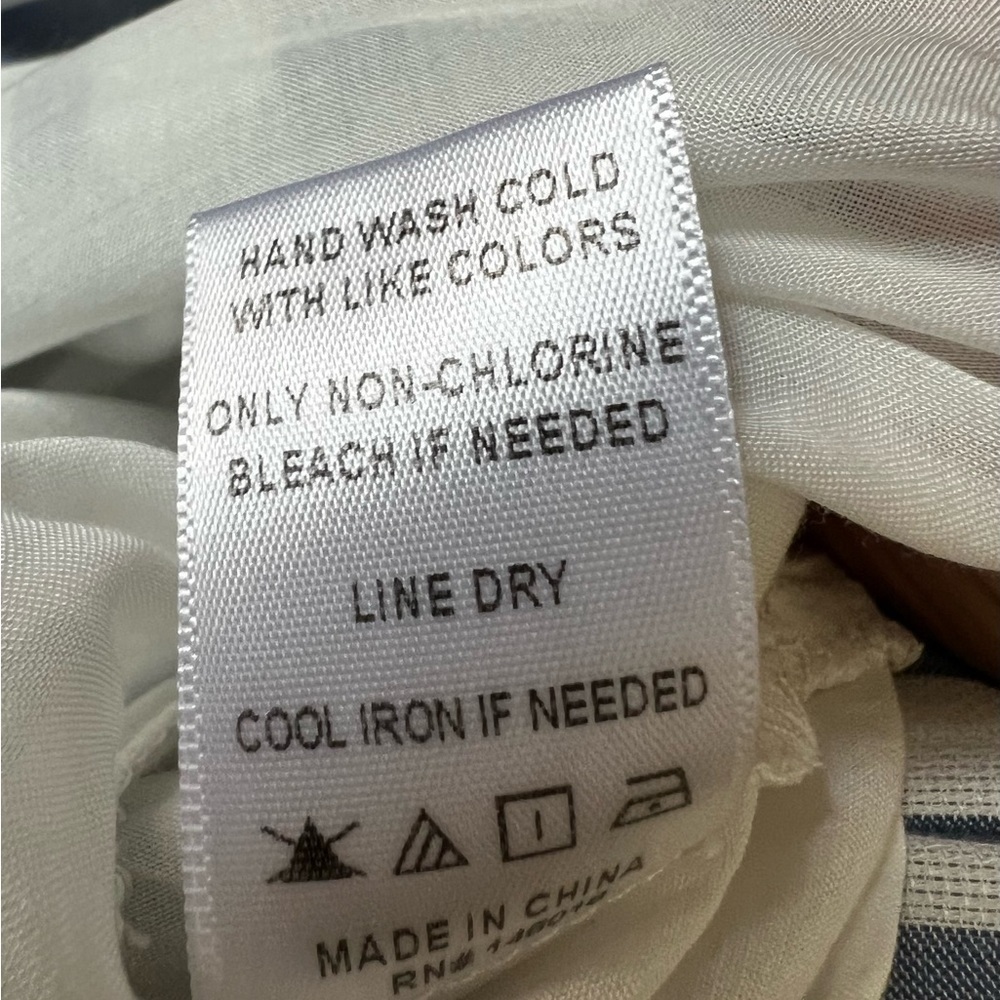 Lost + Wander Marina Tie front Maxi dress with slits white and light blue - Picture 12 of 13